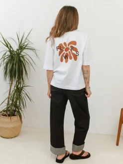 FLWRS by Chloe Hayward FLWRS Organic Boxy Tee - White