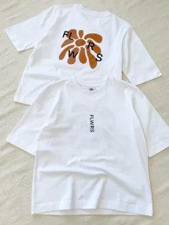 FLWRS by Chloe Hayward FLWRS Organic Boxy Tee - White