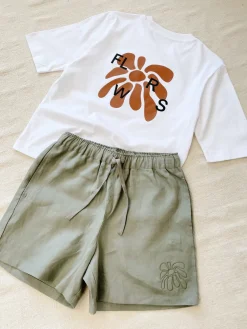 FLWRS by Chloe Hayward FLWRS Organic Boxy Tee - White