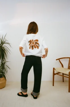 FLWRS by Chloe Hayward FLWRS Organic Boxy Tee - White