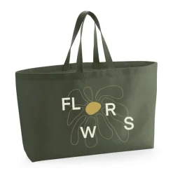 Women FLWRS by Chloe Hayward FLWRS Oversized Canvas Tote - Khaki