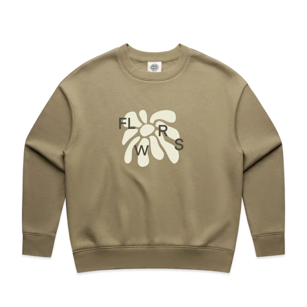 Women FLWRS by Chloe Hayward FLWRS Relaxed Crew Neck Sweater - Sand