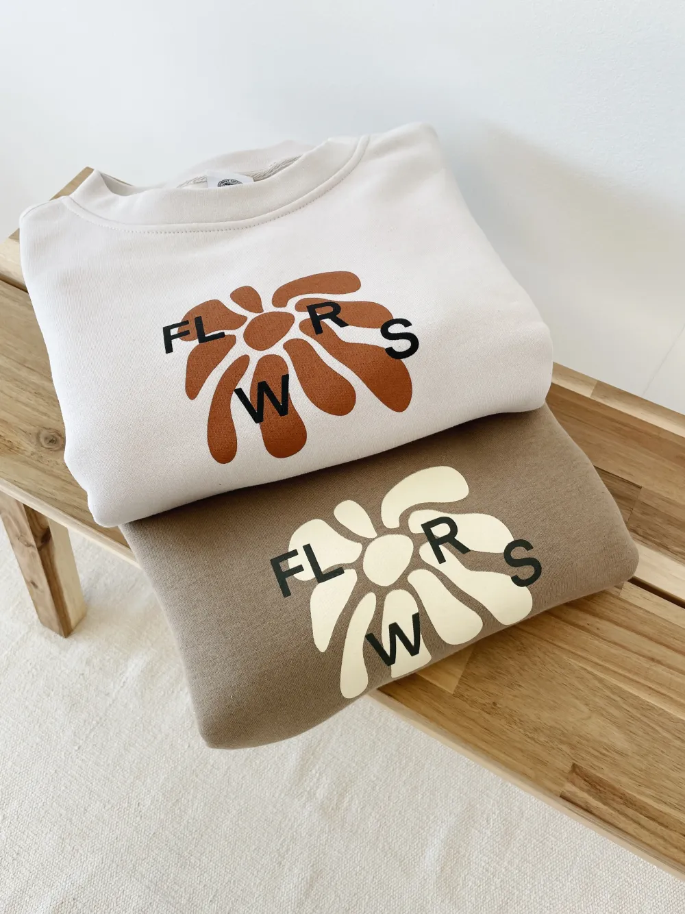 Women FLWRS by Chloe Hayward FLWRS Relaxed Crew Neck Sweater - Sand