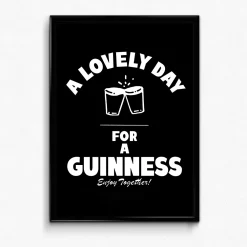 Guinness x UN:IK 'Enjoy Together' Print - Black