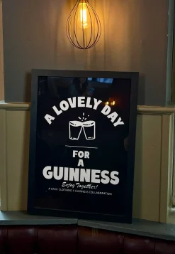 Guinness x UN:IK 'Enjoy Together' Print - Black