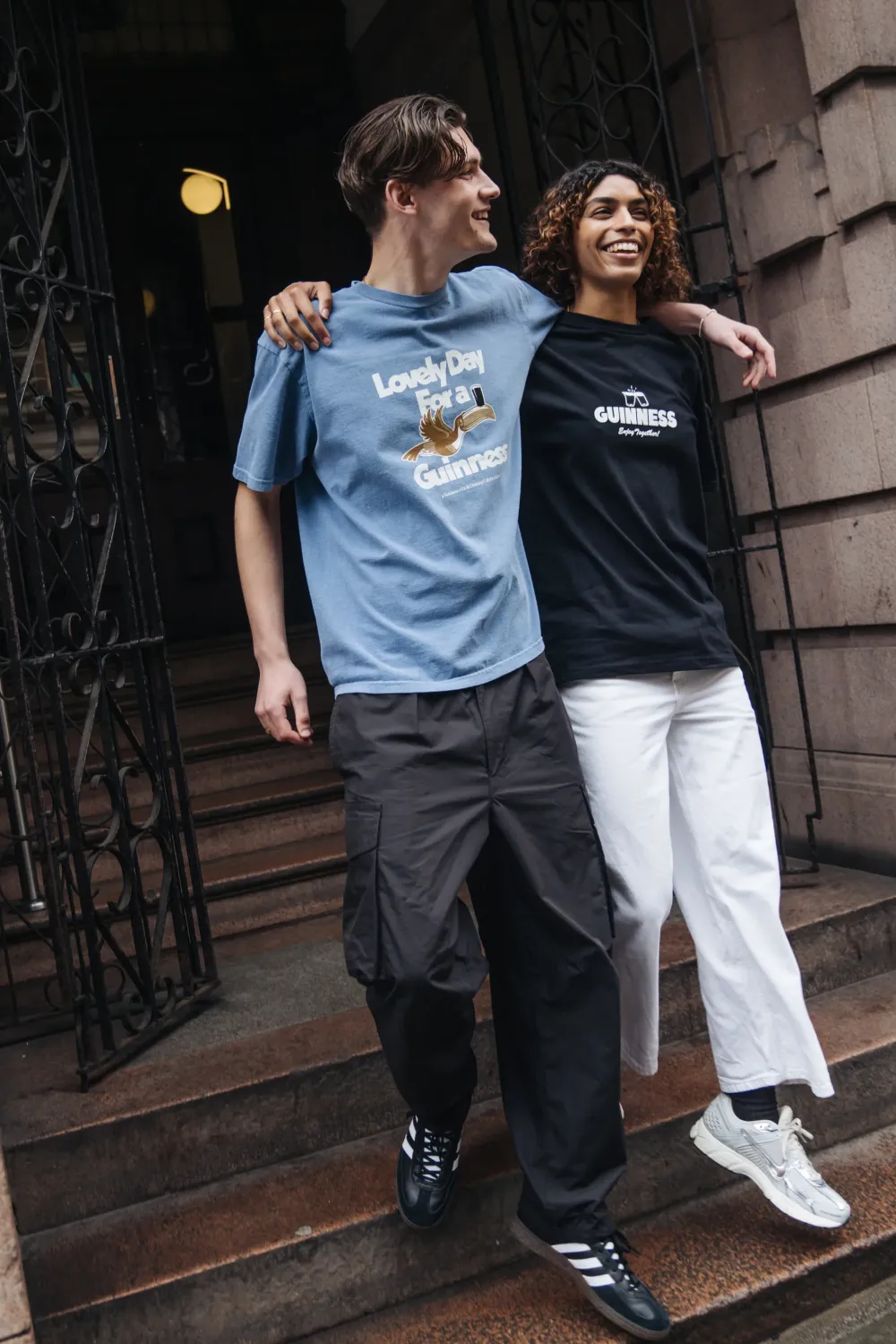 Guinness x UN:IK 'Lovely Day' Vintage Washed Tee - Blue