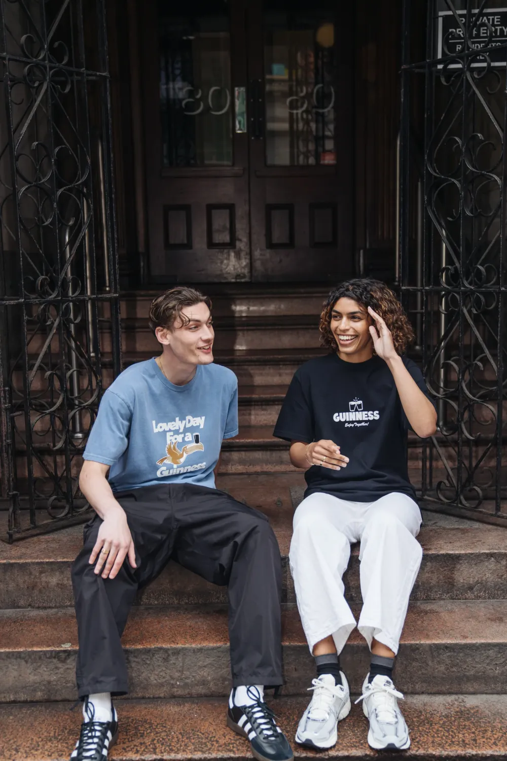 Guinness x UN:IK 'Lovely Day' Vintage Washed Tee - Blue