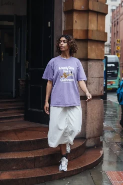 Guinness x UN:IK 'Lovely Day' Vintage Washed Tee - Purple