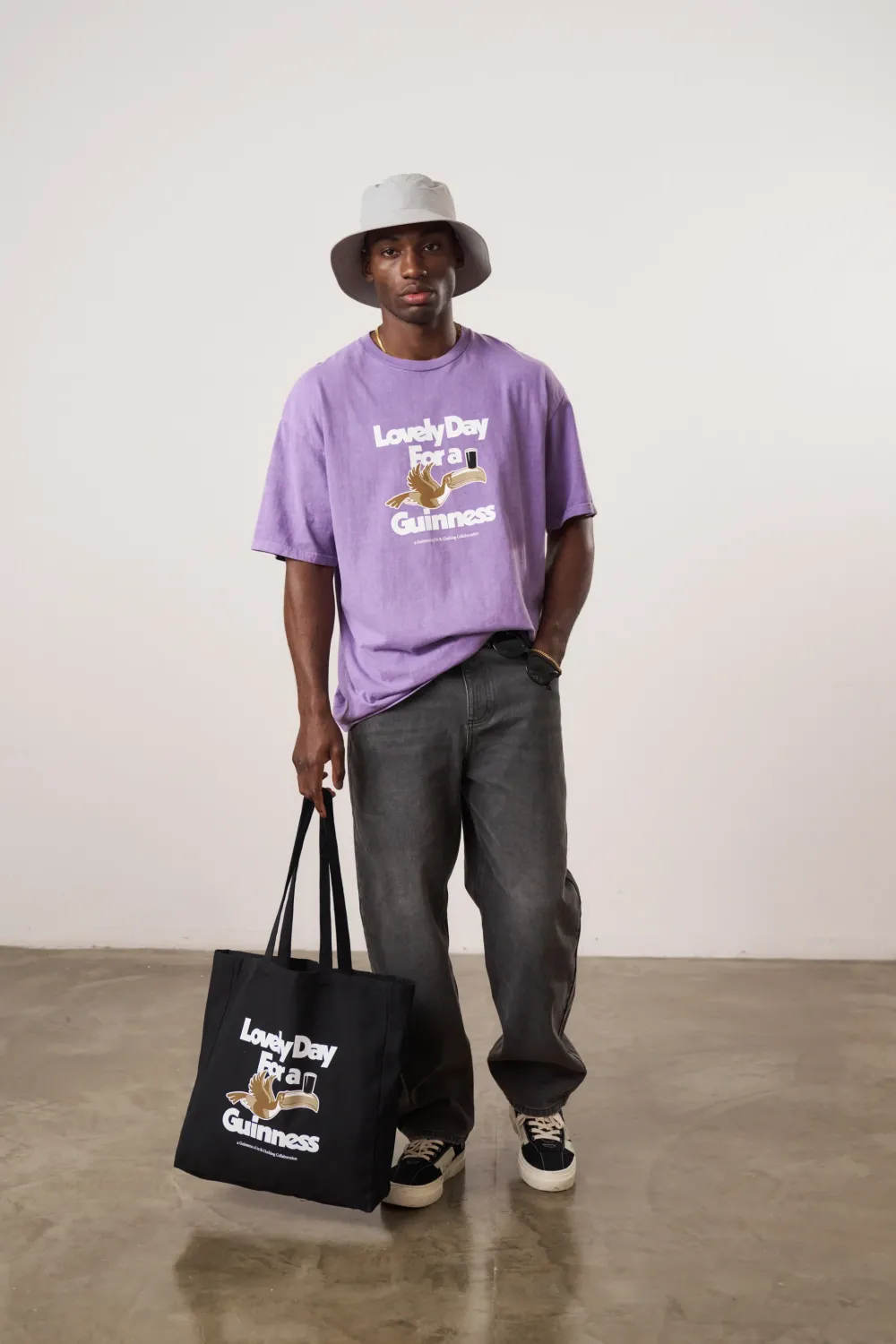 Guinness x UN:IK 'Lovely Day' Tote Bag - Black