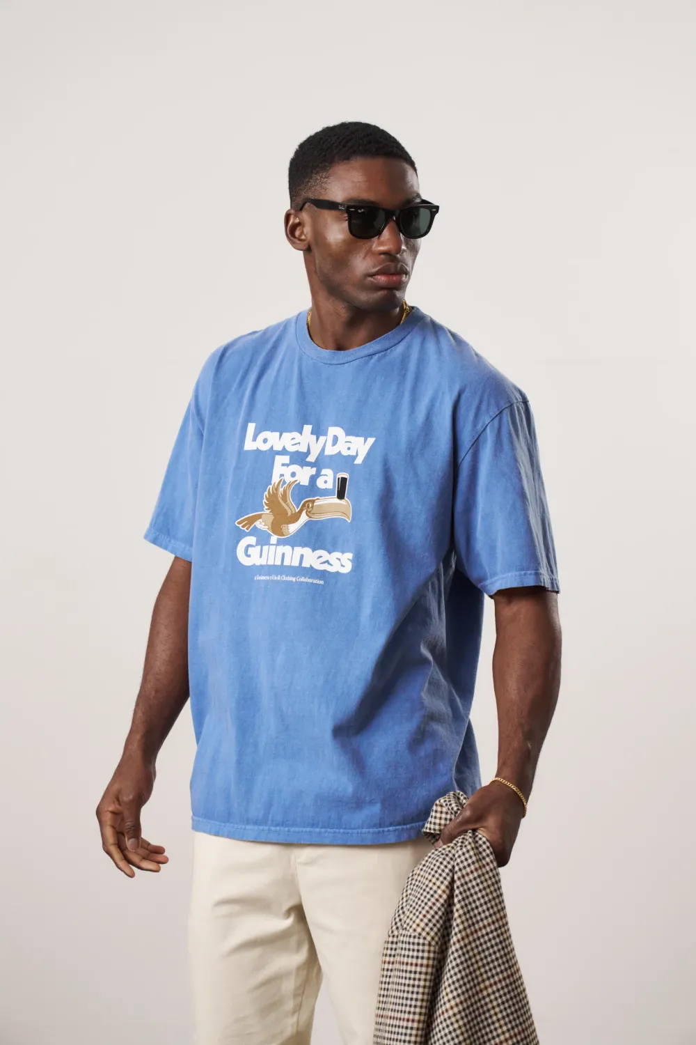 Guinness x UN:IK 'Lovely Day' Vintage Washed Tee Twinpack - Blue/Purple