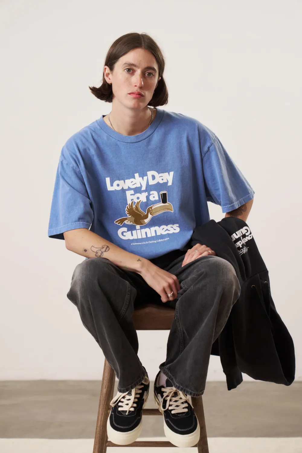 Guinness x UN:IK 'Lovely Day' Vintage Washed Tee Twinpack - Blue/Purple