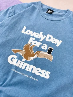 Guinness x UN:IK 'Lovely Day' Vintage Washed Tee Twinpack - Blue/Purple
