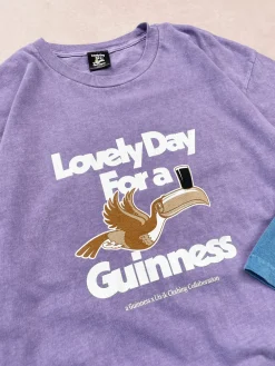 Guinness x UN:IK 'Lovely Day' Vintage Washed Tee Twinpack - Blue/Purple