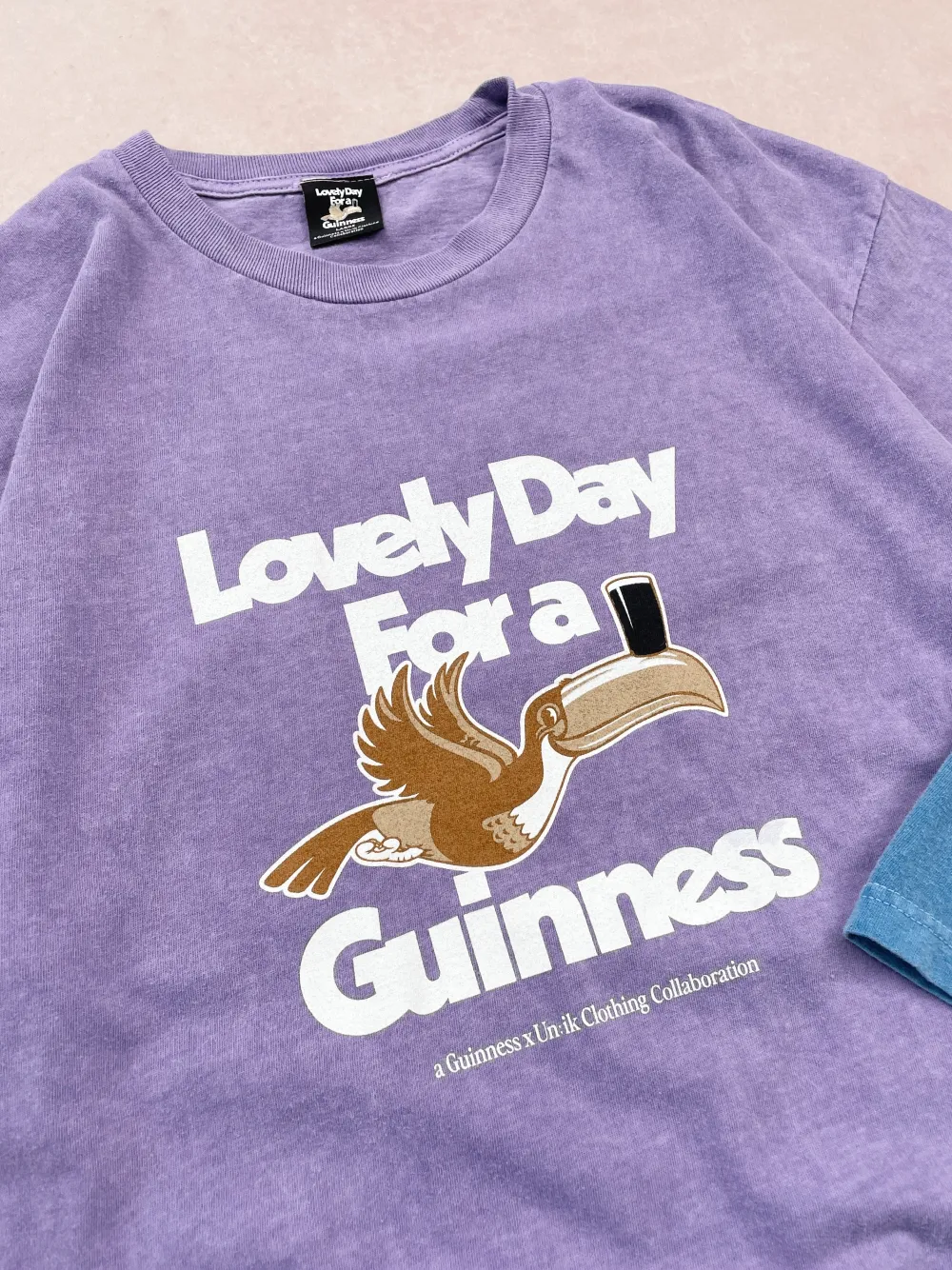 Guinness x UN:IK 'Lovely Day' Vintage Washed Tee Twinpack - Blue/Purple