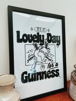 Guinness x UN:IK 'Worldwide' Tee & Print Bundle - White