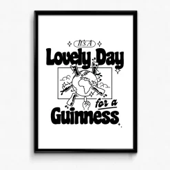 Guinness x UN:IK 'Worldwide' Print - White