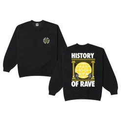 History Of Rave 'Colosseum' Acid Wash Sweater - Black