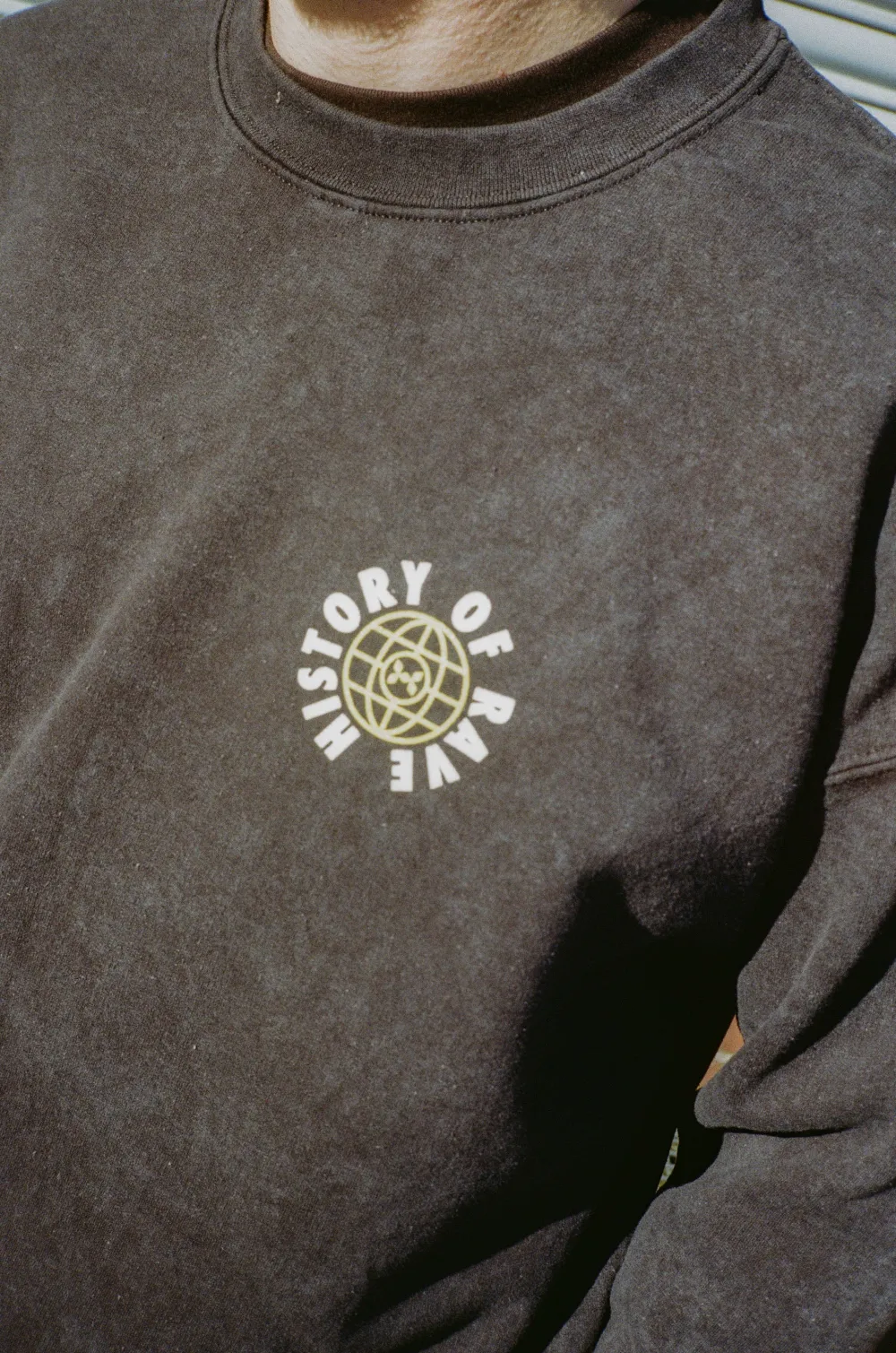 History Of Rave 'Colosseum' Acid Wash Sweater - Black