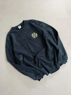History Of Rave 'Colosseum' Acid Wash Sweater - Black
