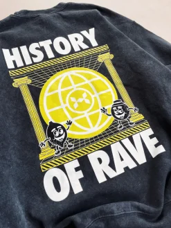 History Of Rave 'Colosseum' Acid Wash Sweater - Black