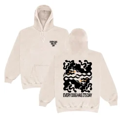 KBar Design KBAR X UN:IK 'Every Dog Has Its Day' Vintage Washed Hoodie - Ivory