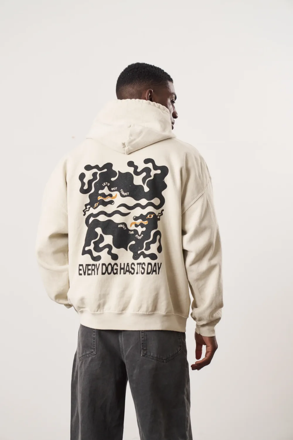 KBar Design KBAR X UN:IK 'Every Dog Has Its Day' Vintage Washed Hoodie - Ivory