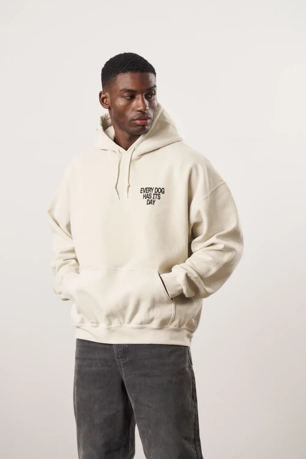 KBar Design KBAR X UN:IK 'Every Dog Has Its Day' Vintage Washed Hoodie - Ivory