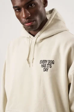 KBar Design KBAR X UN:IK 'Every Dog Has Its Day' Vintage Washed Hoodie - Ivory