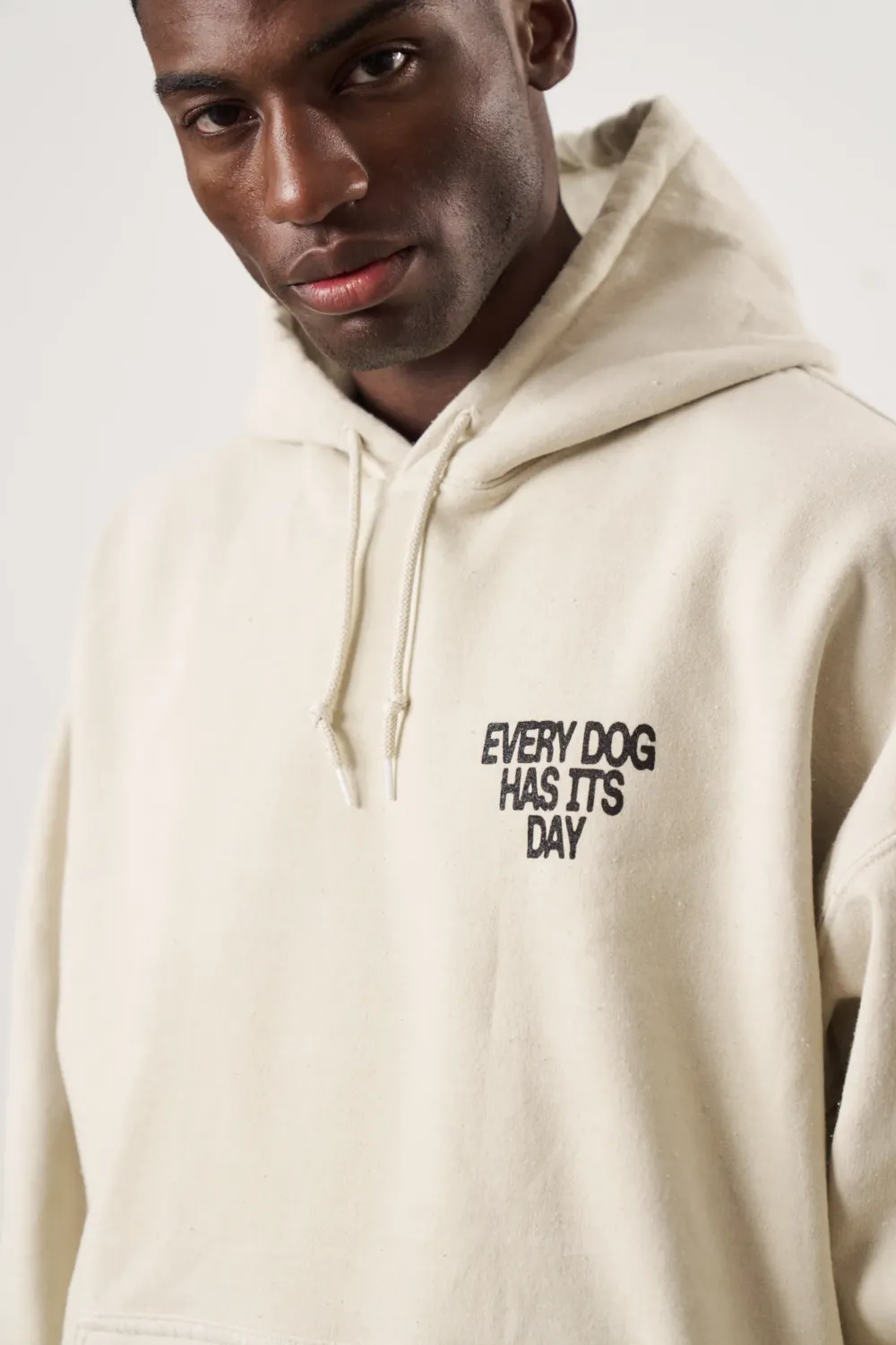 KBar Design KBAR X UN:IK 'Every Dog Has Its Day' Vintage Washed Hoodie - Ivory