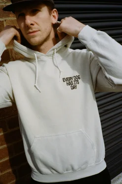 KBar Design KBAR X UN:IK 'Every Dog Has Its Day' Vintage Washed Hoodie - Ivory