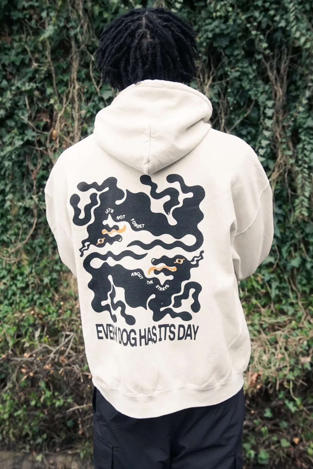 KBar Design KBAR X UN:IK 'Every Dog Has Its Day' Vintage Washed Hoodie - Ivory