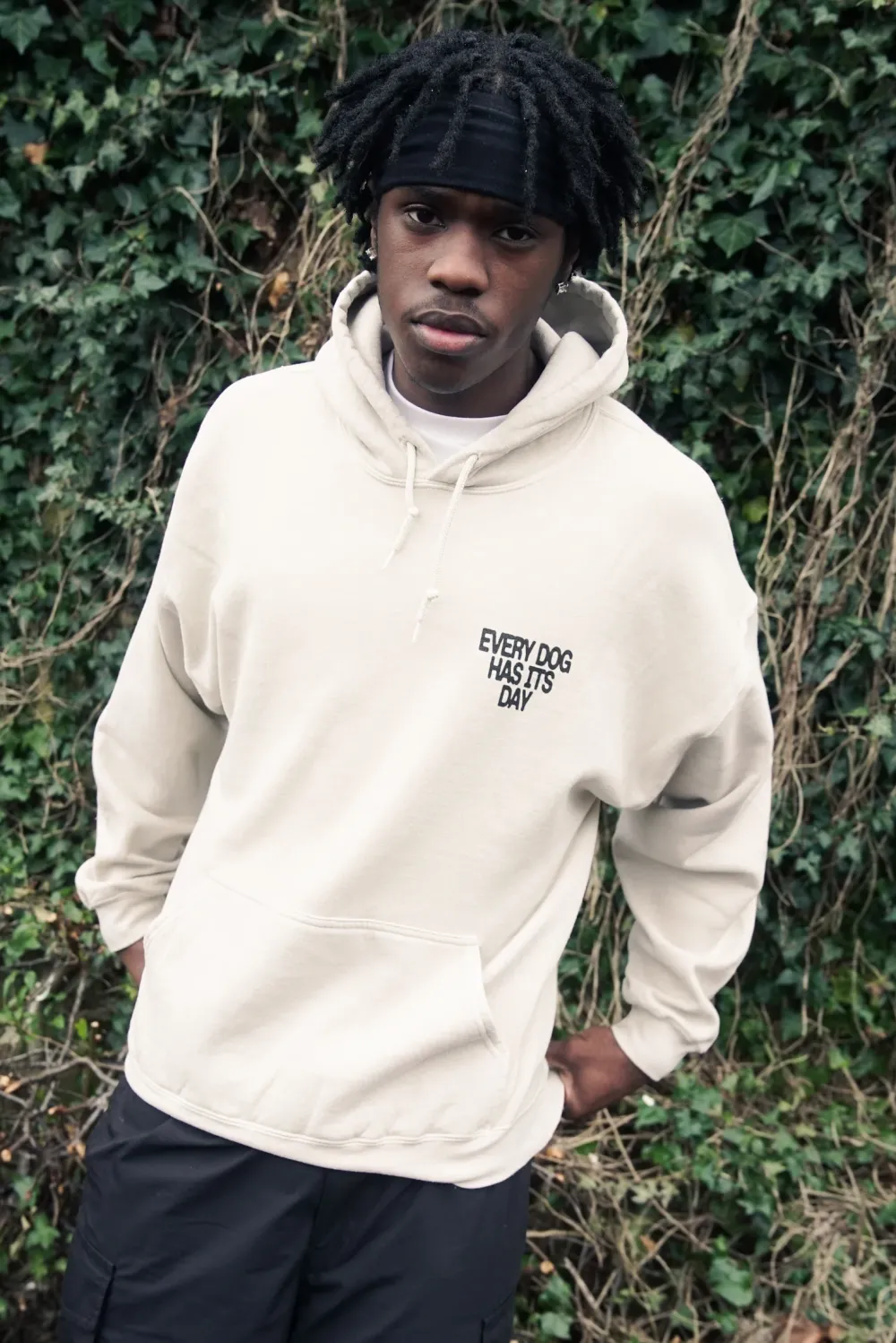 KBar Design KBAR X UN:IK 'Every Dog Has Its Day' Vintage Washed Hoodie - Ivory