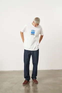 KBar Design KBAR X UN:IK 'Floating On' Embroidered Tee - White