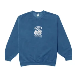 KBar Design KBAR X UN:IK 'Floating On' Vintage Washed Sweater - Blue