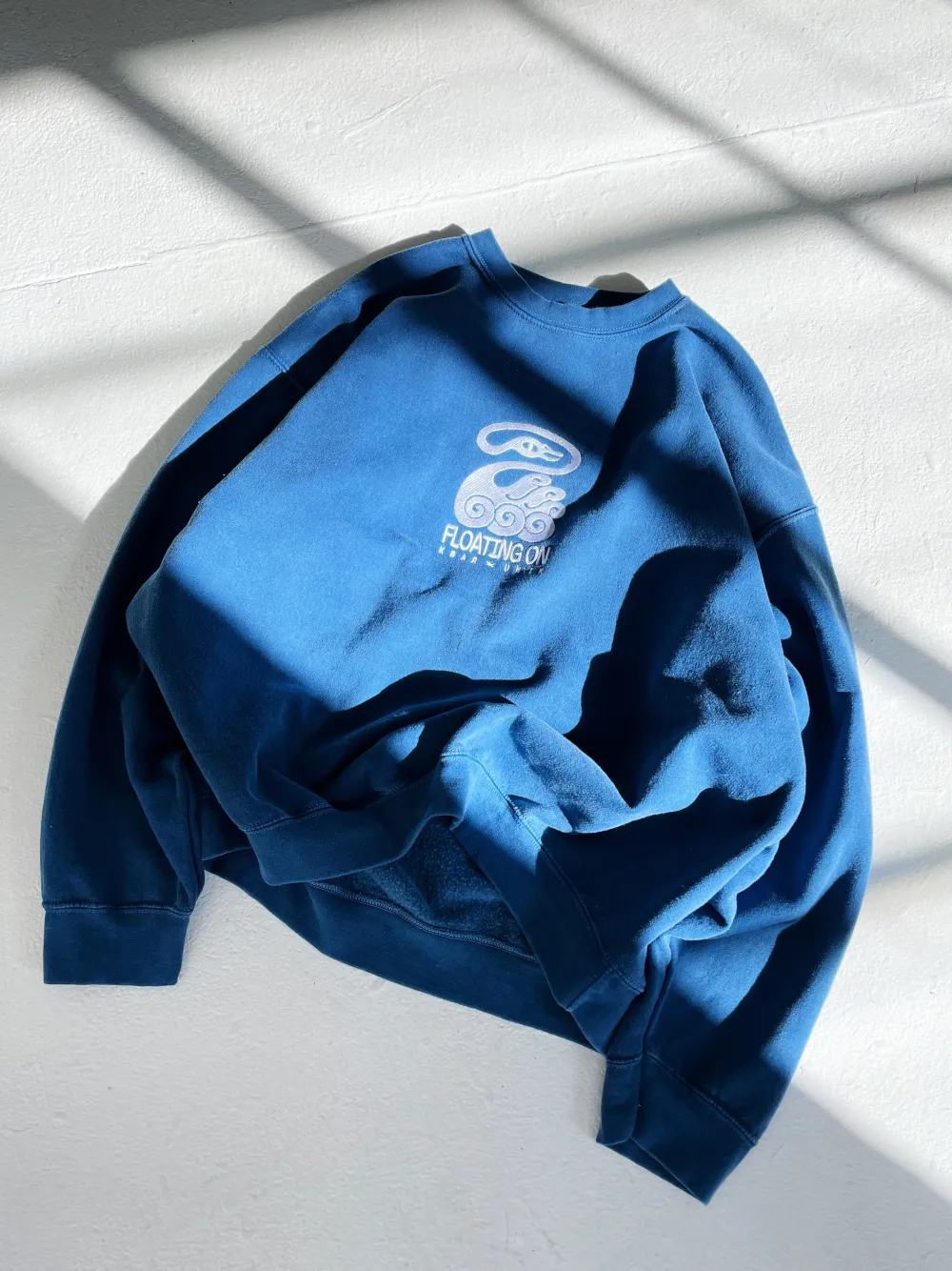 KBar Design KBAR X UN:IK 'Floating On' Vintage Washed Sweater - Blue