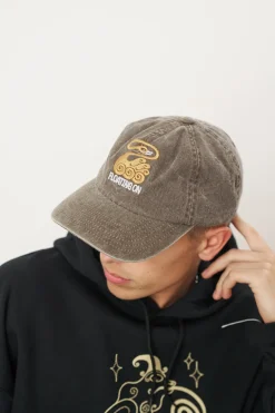 KBar Design KBAR X UN:IK 'Floating On' Washed Cap - Brown