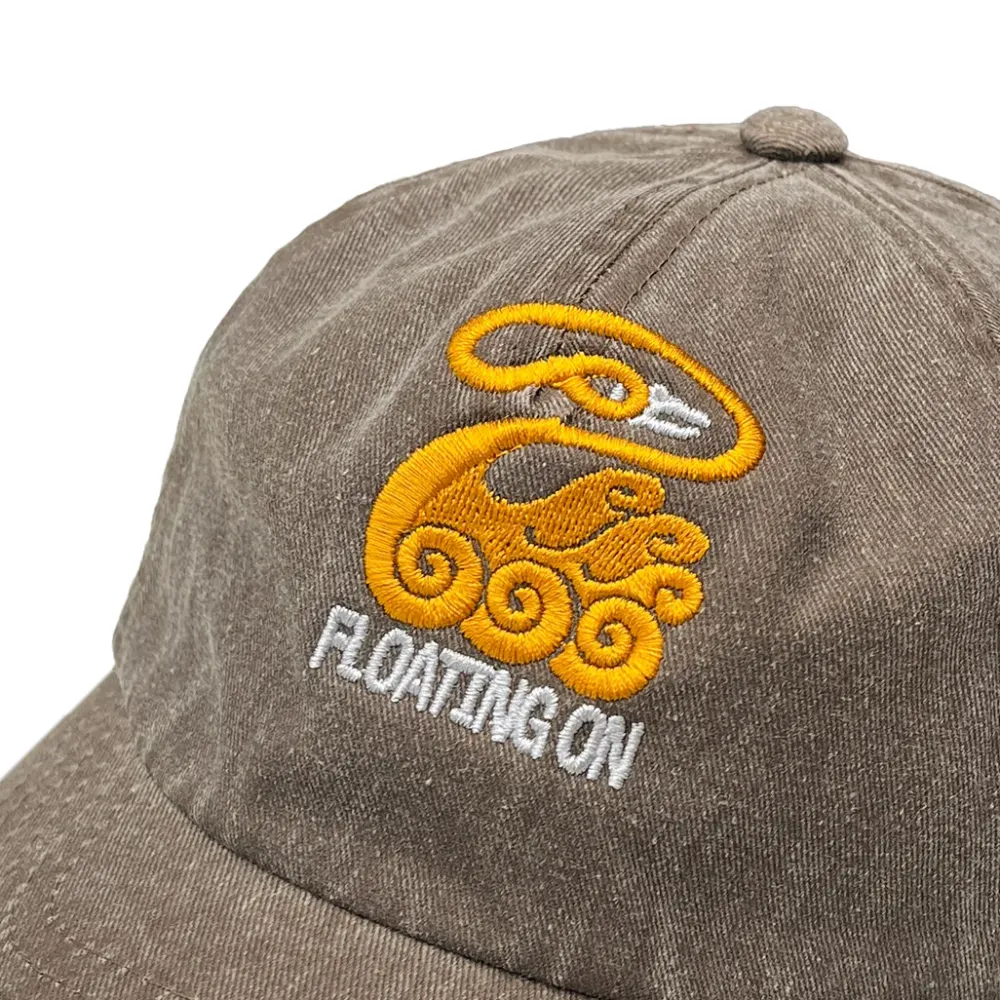 KBar Design KBAR X UN:IK 'Floating On' Washed Cap - Brown