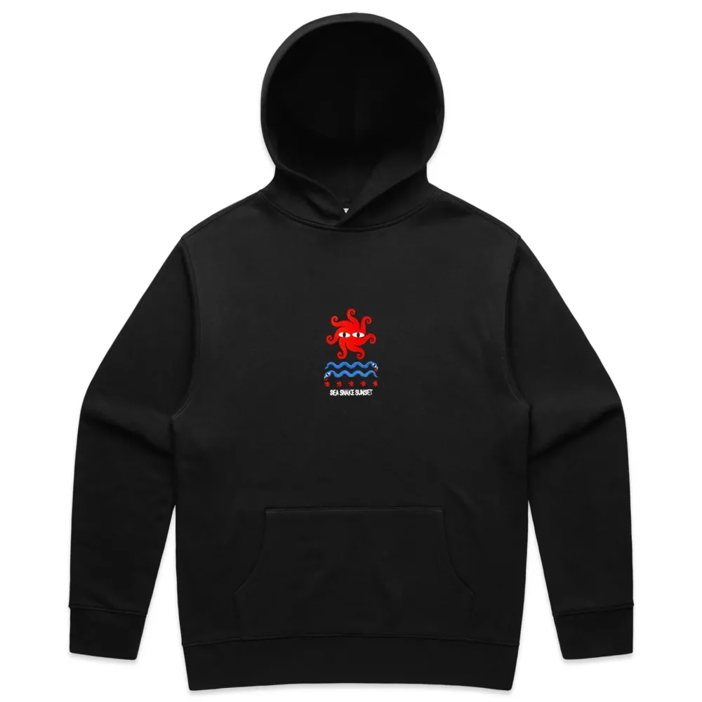 KBar Design KBAR X UN:IK 'Sea Snake' Embroidered Hoodie - Black