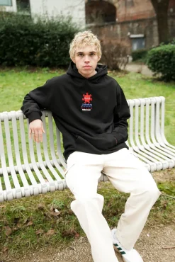 KBar Design KBAR X UN:IK 'Sea Snake' Embroidered Hoodie - Black