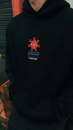 KBar Design KBAR X UN:IK 'Sea Snake' Embroidered Hoodie - Black