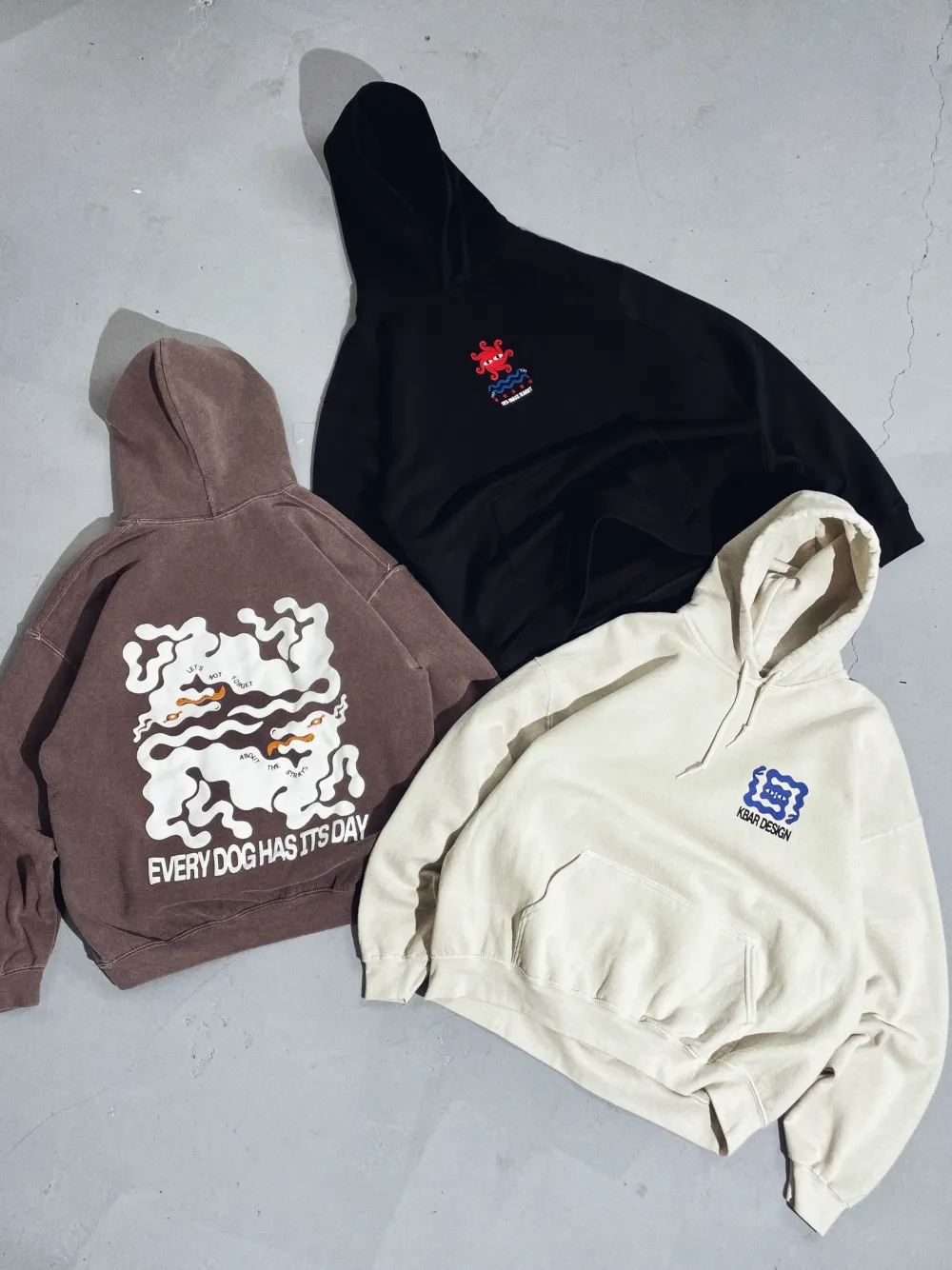 KBar Design KBAR X UN:IK 'Sea Snake' Embroidered Hoodie - Black