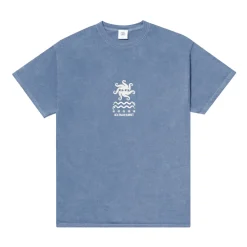 KBar Design KBAR X UN:IK 'Sea Snake' Vintage Washed Embroidered Tee - Blue