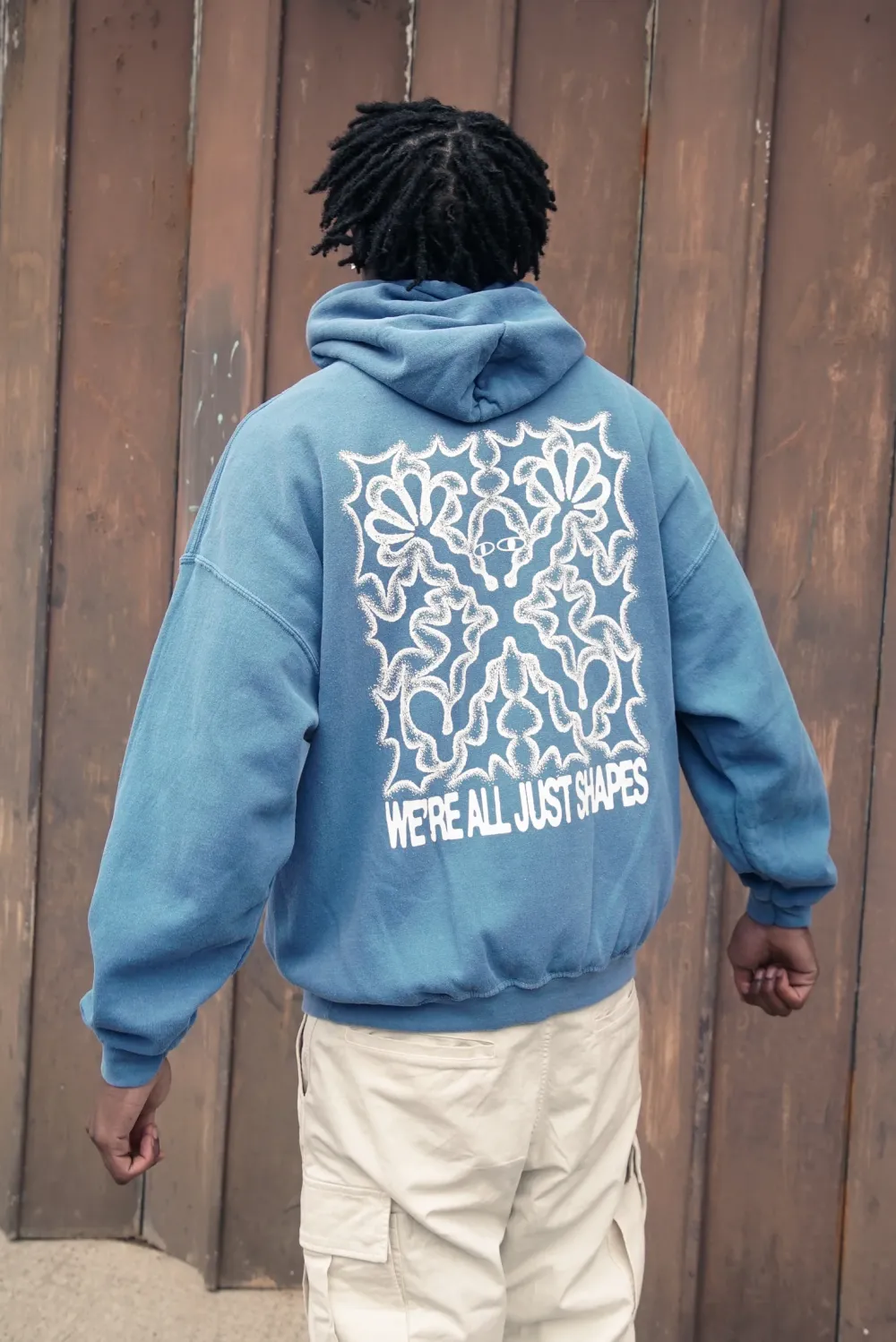KBar Design KBAR X UN:IK 'Shapes' Vintage Washed Hoodie - Slate Blue