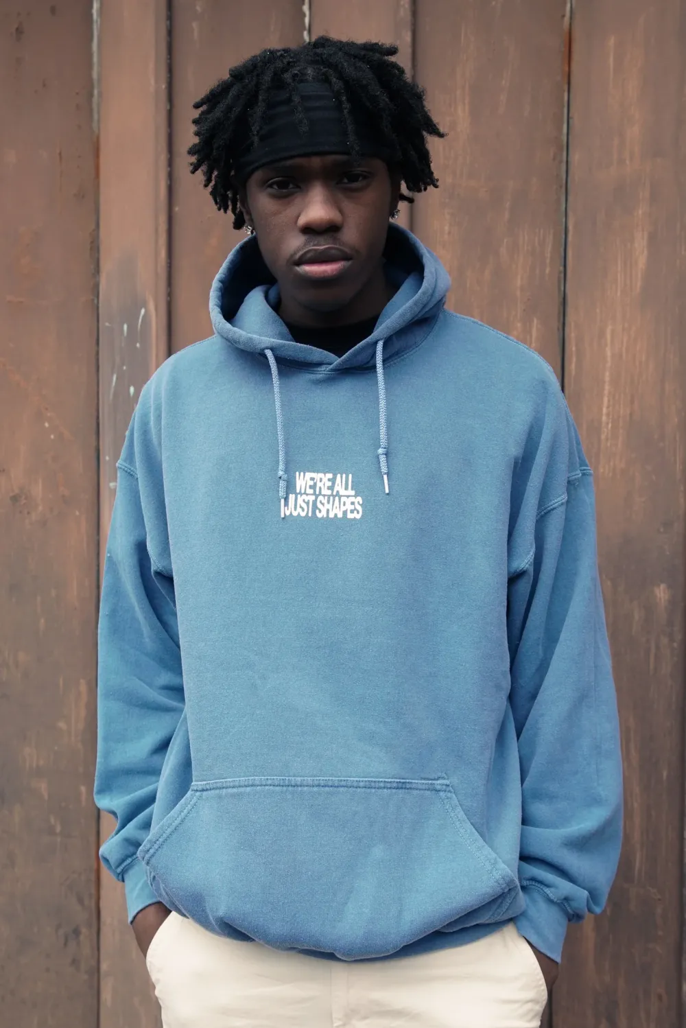 KBar Design KBAR X UN:IK 'Shapes' Vintage Washed Hoodie - Slate Blue