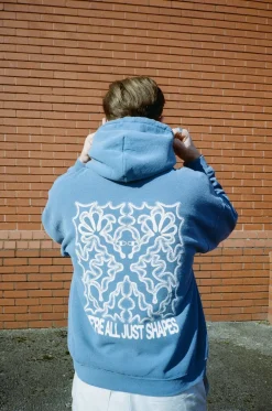 KBar Design KBAR X UN:IK 'Shapes' Vintage Washed Hoodie - Slate Blue