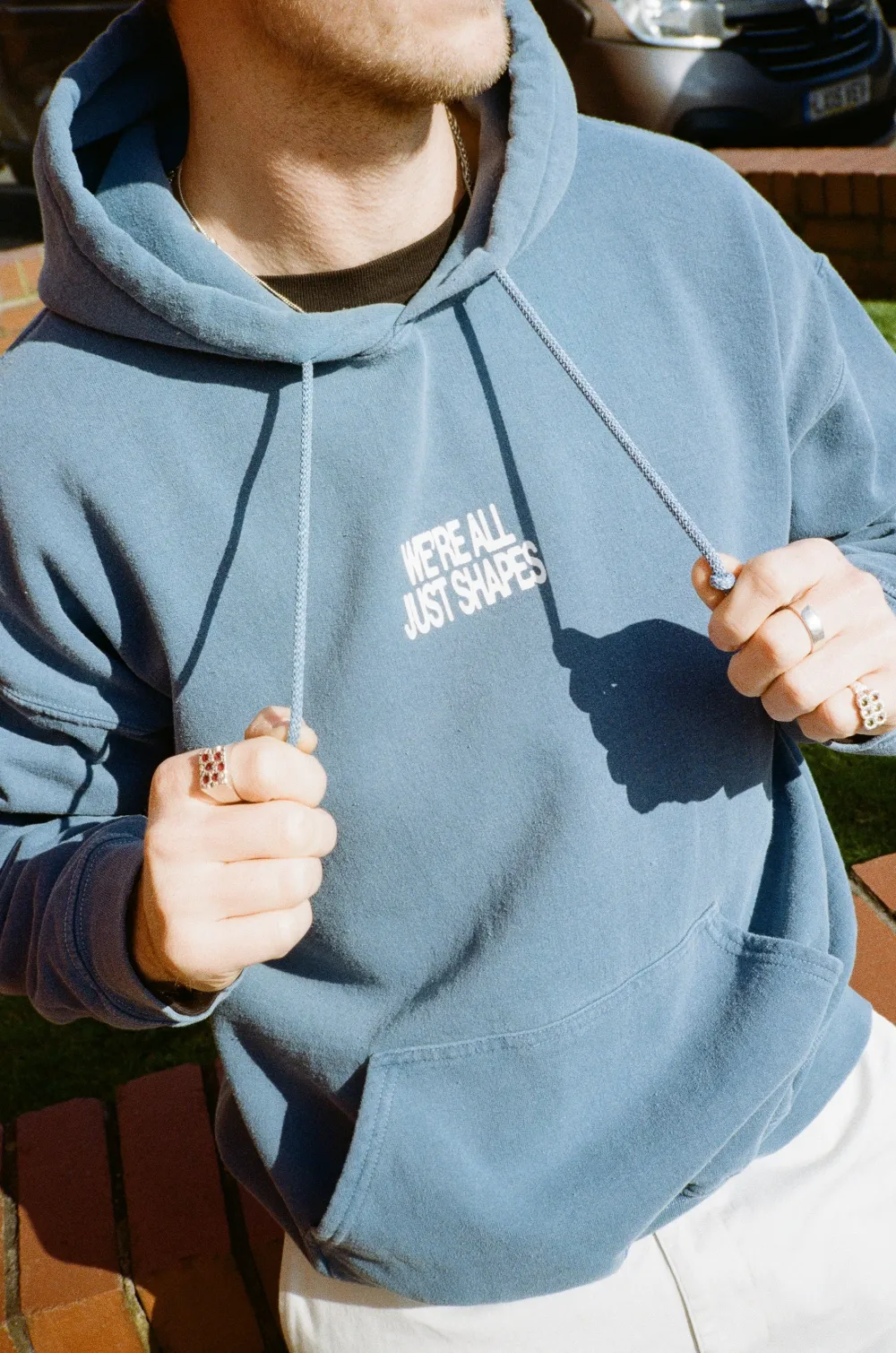 KBar Design KBAR X UN:IK 'Shapes' Vintage Washed Hoodie - Slate Blue