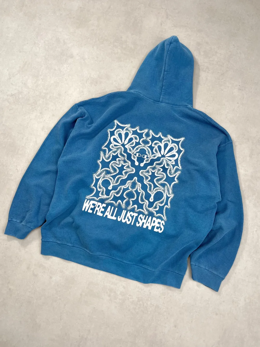 KBar Design KBAR X UN:IK 'Shapes' Vintage Washed Hoodie - Slate Blue
