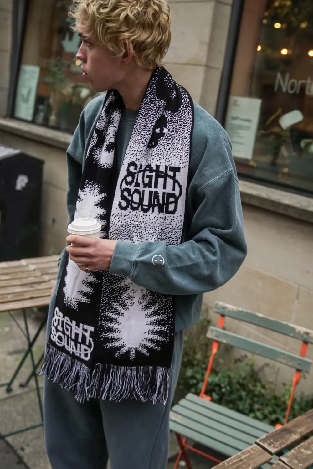 KBar Design KBAR X UN:IK 'Sight & Sound' Scarf - Black / Blue