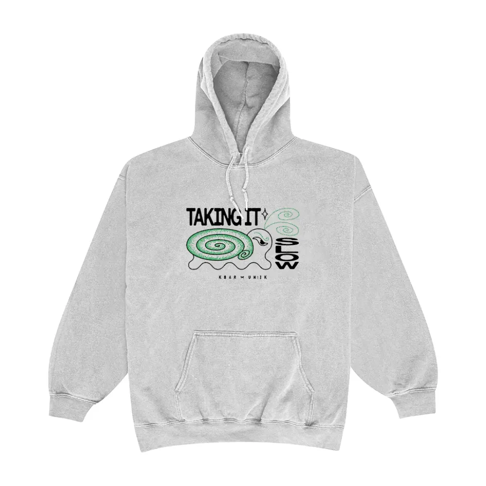 KBar Design KBAR X UN:IK 'Taking It Slow' Vintage Washed Hoodie - Grey