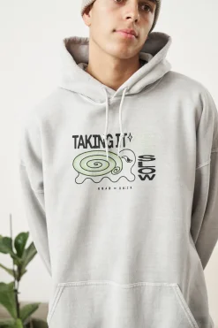 KBar Design KBAR X UN:IK 'Taking It Slow' Vintage Washed Hoodie - Grey